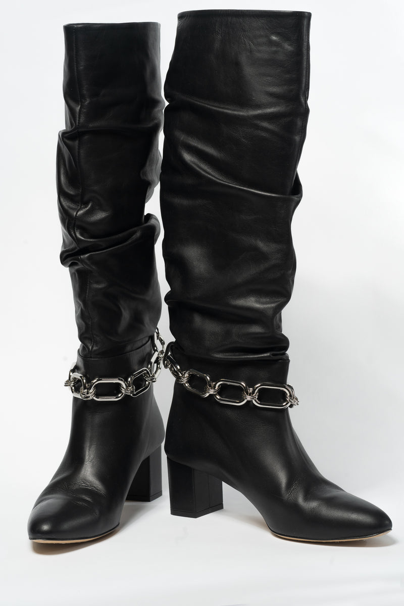 Alpha Leather Slouch Boot